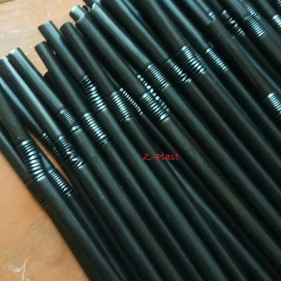 Sedotan Plastik Warna Hitam isi 400 pcs /Sedotan Jus/Sedotan Tekuk/Sedotan Bengkok Warna Hitam 6mm