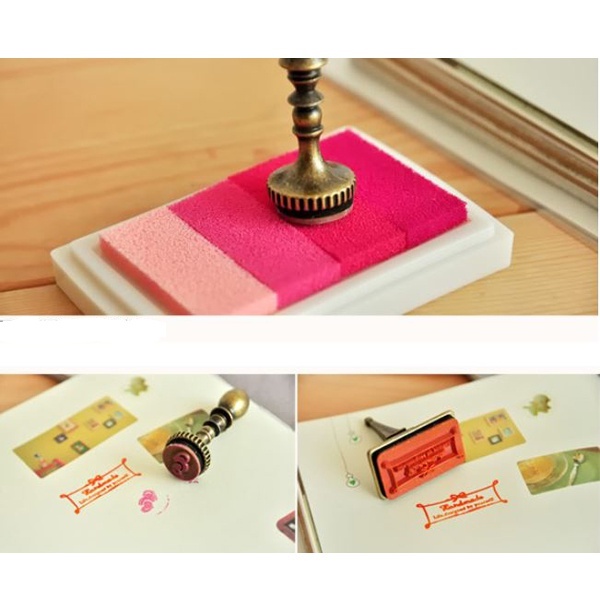 

Stamp Pad InkPad bak stempel gradient lets color radiant color tinta cap stempel warna warni HB1304