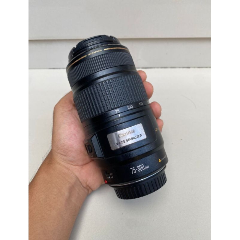 CANON 75-300MM IS USM SECOND MULUS CANON 75-300MM IS USM LENSA TELE SPOT BOLA CANON 75-300MM TELE