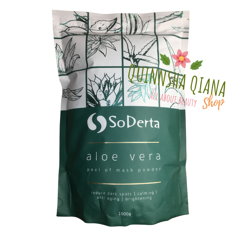 SODERTA ALOEVERA PEEL OFF MASK 1KG Kulit Sensitif Antibakterial Masker Wajah Bubuk BPOM Kiloan Murah
