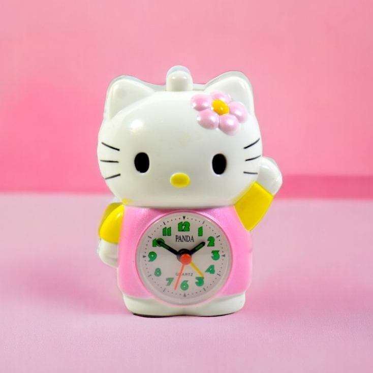 Jam Weker Anak Hello Kitty Alarm Melody Panda D128