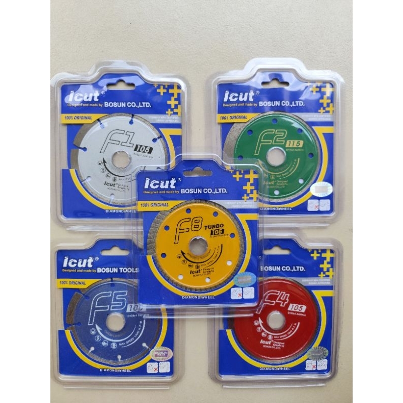 Bosun ICUT!!!F1 F2 F4 F5 F8 F9 105MM//DIAMOND WHEEL BOSUN ICUT// MATA GERINDA POTONG KERAMIK 4"