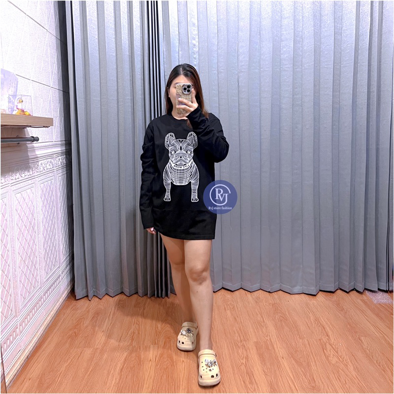 kaos pria wanita lengan panjang /kaos motif lengan panjang