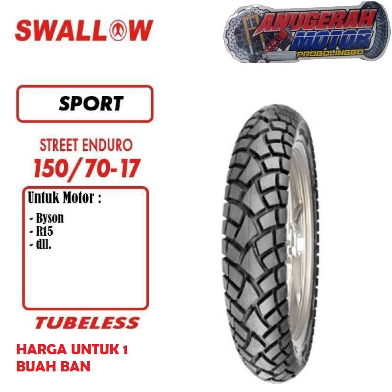 Ban Luar SWALLOW 150/70 - 17 SB117 STREET ENDURO 150 70 17 SB 117
