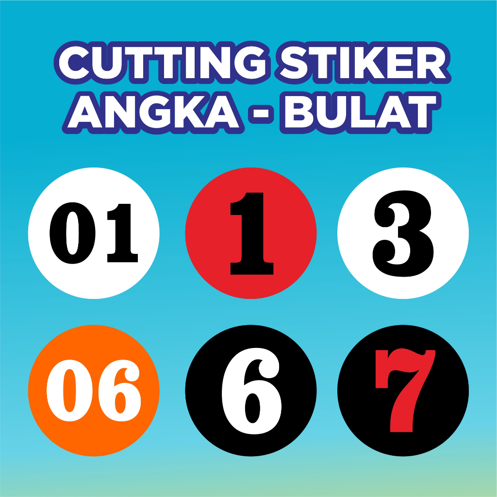 

Stiker & Label - Cutting Stiker Angka Bulat - Ukuran 5 Cm - 10 Cm Vol. 2