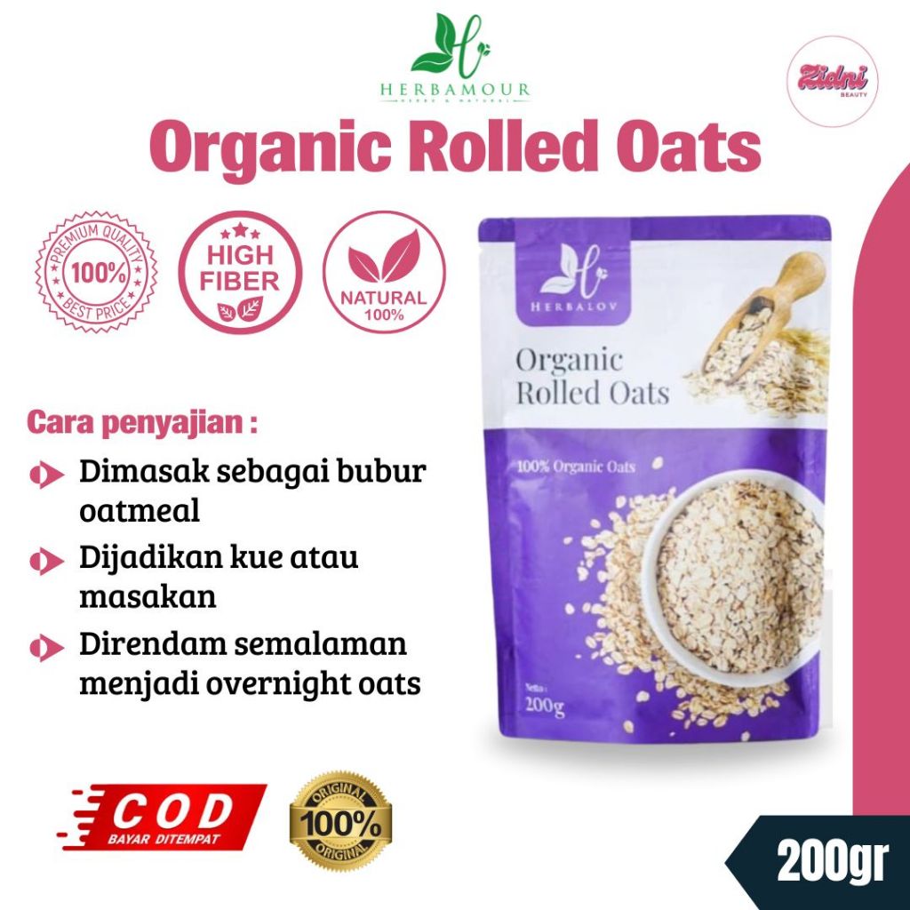 

Organic Rolled Oats by Herbalov