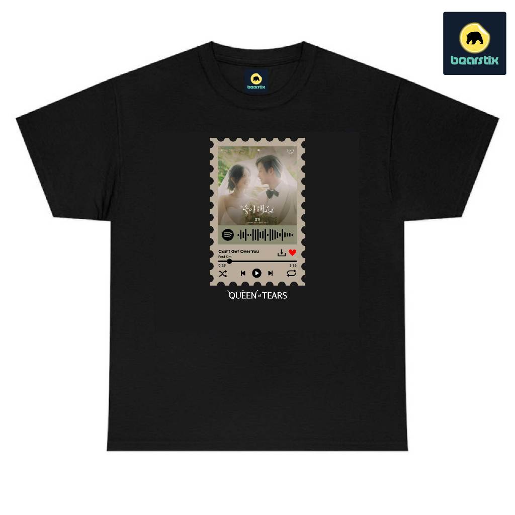 SHINZO - T-Shirt Queen of Tears OST Can't Get Over You - Tshirt Spotify Kim Soo Hyun Kim Ji Won Drak