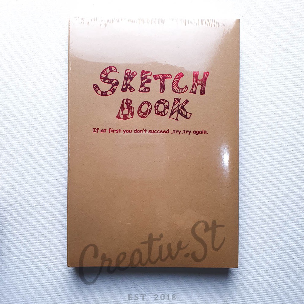 

KODE S9C7 Potentate Sketch Book 12 Sheet Kraft Black Cover 142 mm X 21 mm Buku Sketsa Gambar