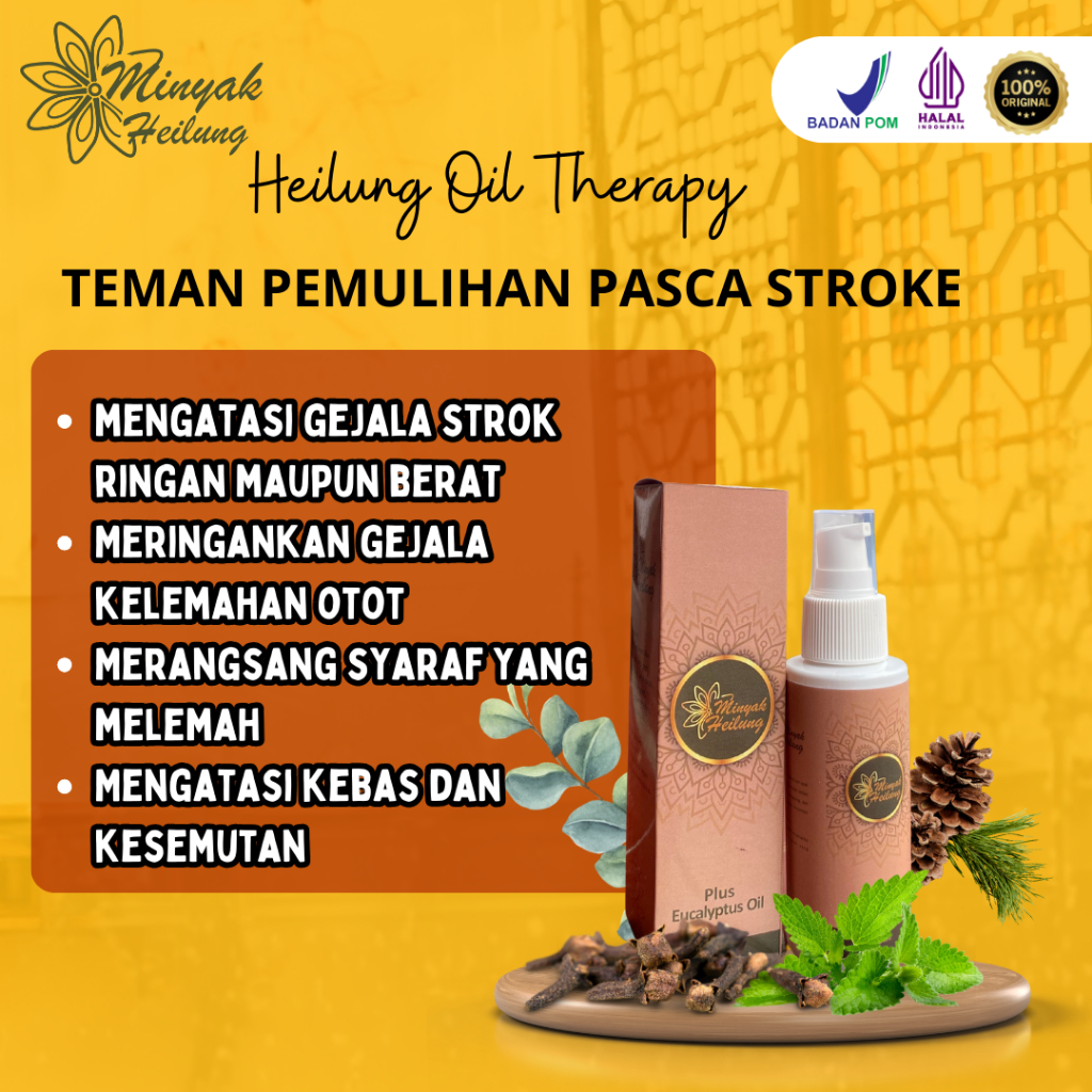 Heilung Oil Original 50ml Terapi Stroke, Keseleo, Pegal Linu, Rematik, Gerd, Anxiety