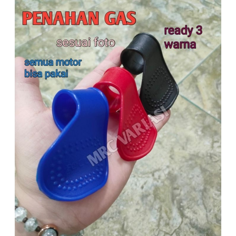 PENAHAN GAS MOTOR WARNA MERAH BIRU HITAM UNIVERSAL SEMUA MOTOR BISA BISA COD VARIASI AKSESORIS MOTOR