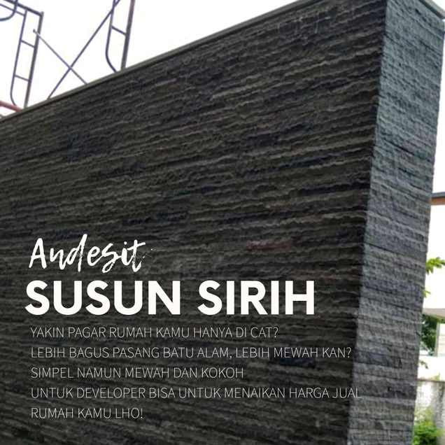 Batu Alam Andesit susun sirih 5 x 40