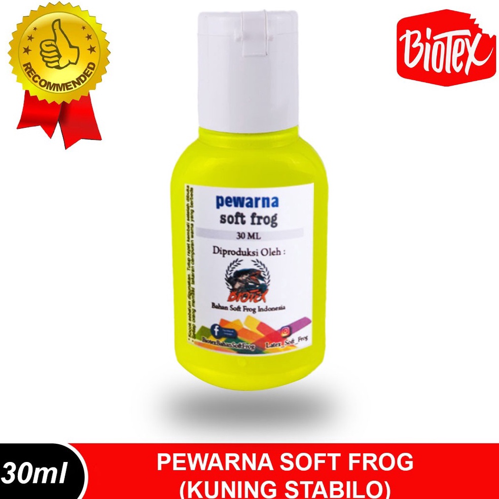 

KODE L2X Biotex Pewarna Lateks Soft Frog 3 Ml Kuning Stabilo