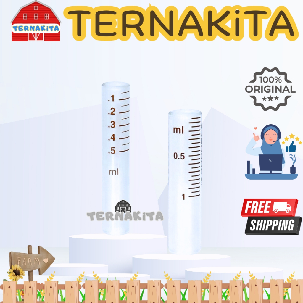 TABUNG KACA SOCOREX 1 ML & 0.5 ML - tabung kaca socorex 1 ml & 0.5 ml , spare part alat suntik socor