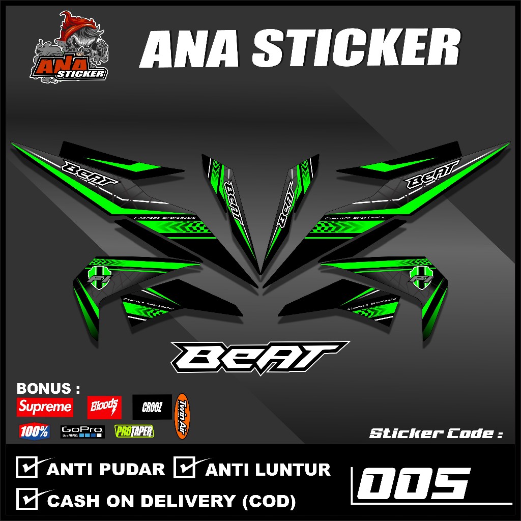 005 Striping Honda Beat Fi 2017-2019 - Striping Variasi List Beat Fi RACING