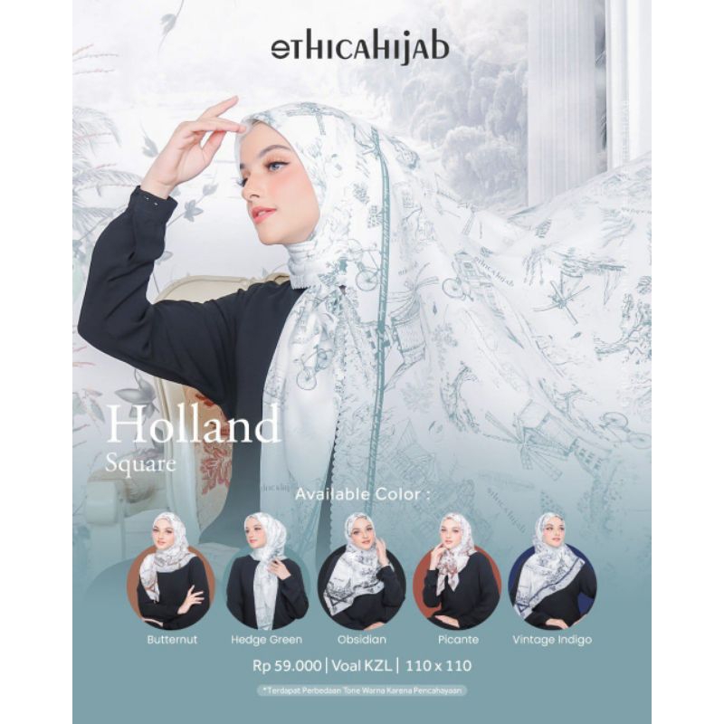 VOAL MOTIF ETHICA HIJAB / VOAL MOTIF HOLLAND / HIJAB MOTIF TERBARU ETHICA✅
