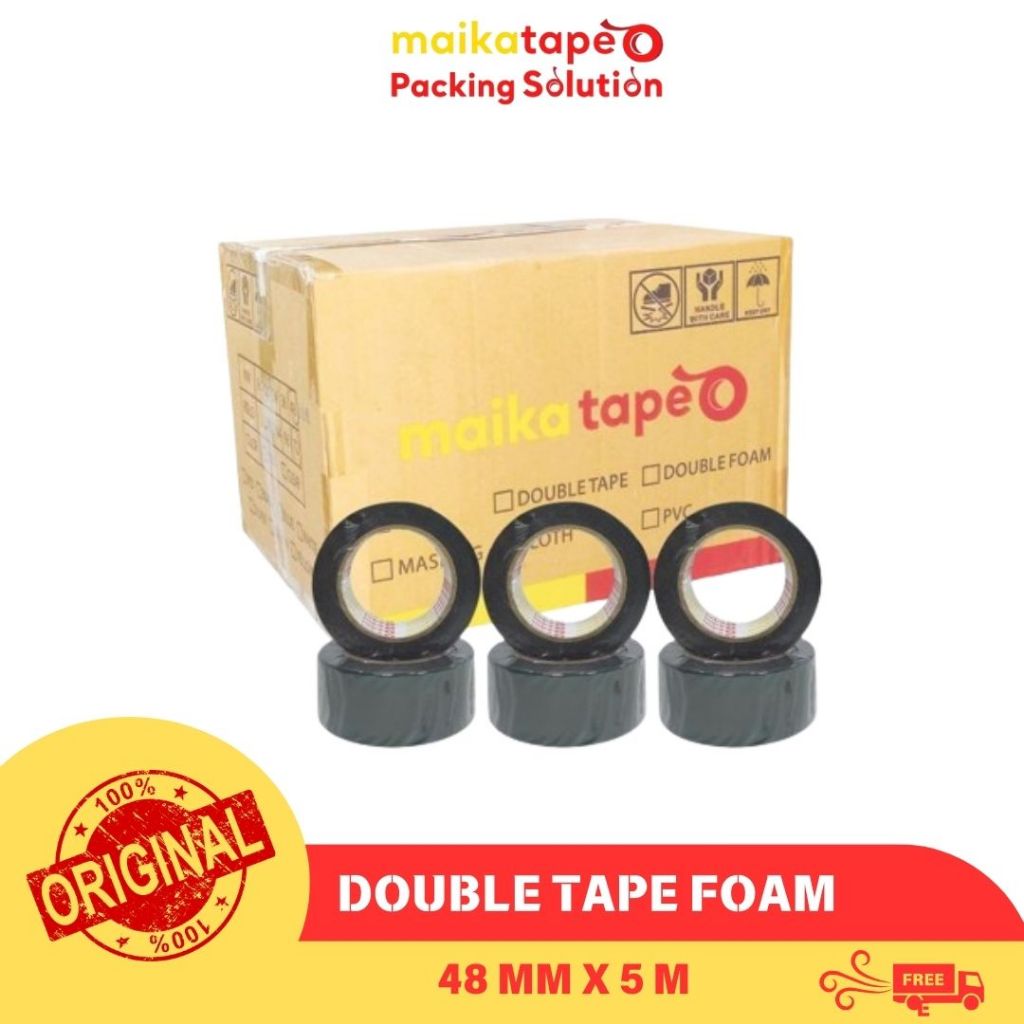 

ISOLASI DOUBLE TAPE FOAM MAIKATAPE 48MM (1 BOX)