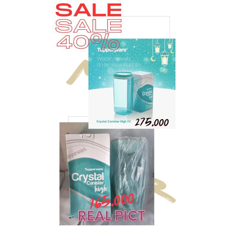 Tupperware Crystal Canister High Original New