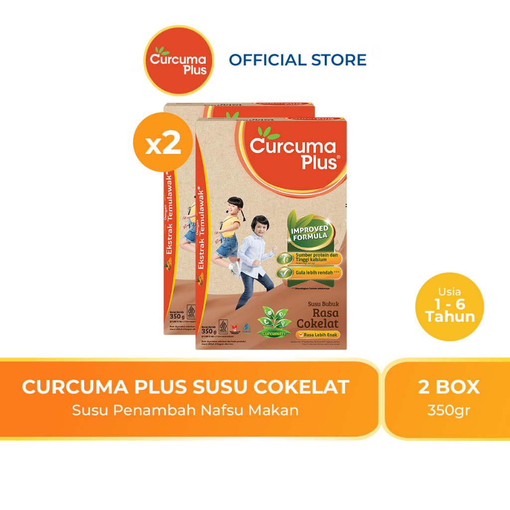 

Curcuma Plus Susu Bubuk Memperbaiki Nafsu Makan Ekstrak Temulawak Rasa Coklat 350gr [Paket isi 2]