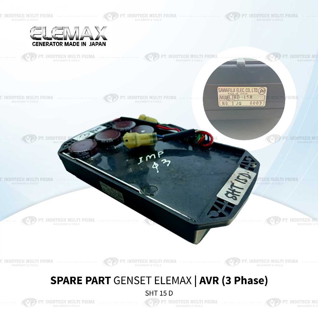 AVR - Spare Part Generator / Genset Elemax tipe SHT15D