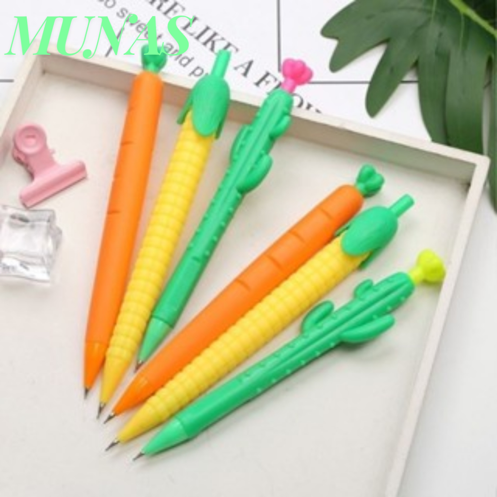 

MUNAS Mechanical Pencil Vegetables Aesthetic Fancy Wortel Corn Alat Tulis Anak Sekolah Murah Pensil Mekanik Bentuk Sayuran