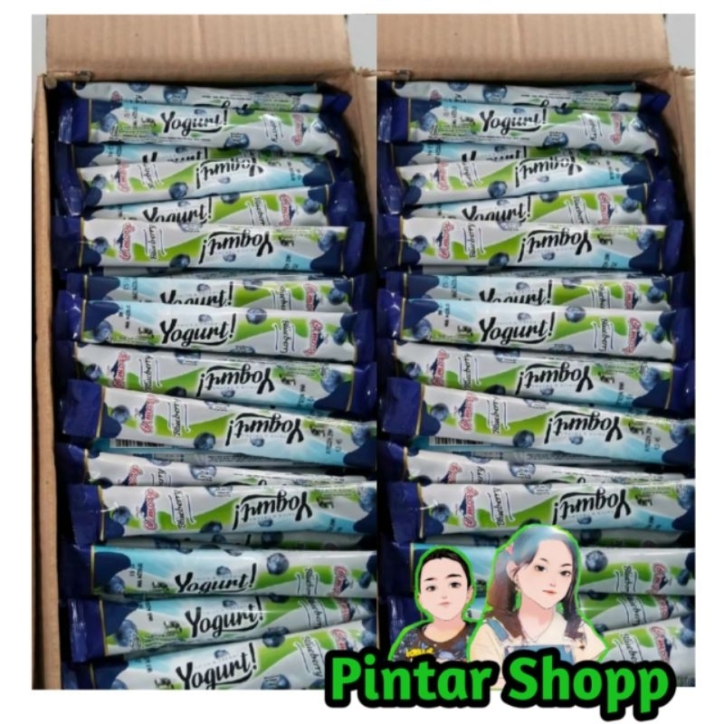 

RB Isi 15 Pcs Cimory Yogurt Stick Varian Rasa Blueberry Strawberry Mangga Dan Brown Sugar