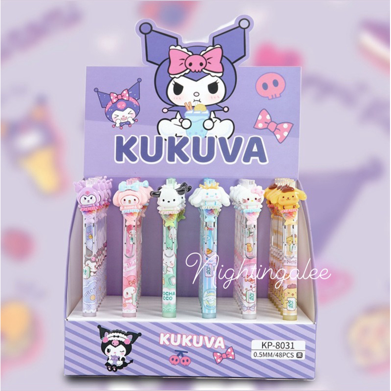 

(PCD) Pulpen Cetek Akrilik Pena 0.5MM 0.38MM Motif Sanrio Kuromi