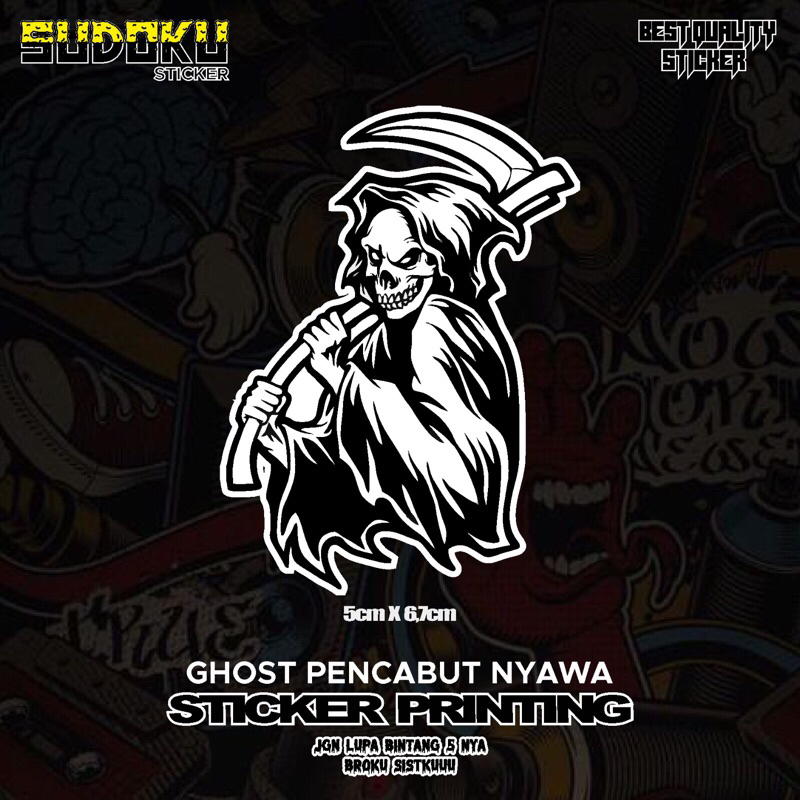 

STICKER STIKER PRINTING GHOST PENCABUT NYAWA