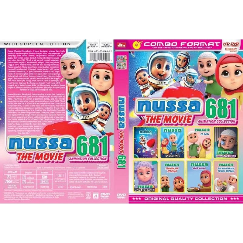 Kaset Koleksi 8 Judul Film Nussa The Movie-Disc Kaset Film Animasi Nussa Rara Terbaru-Film Edukasi R
