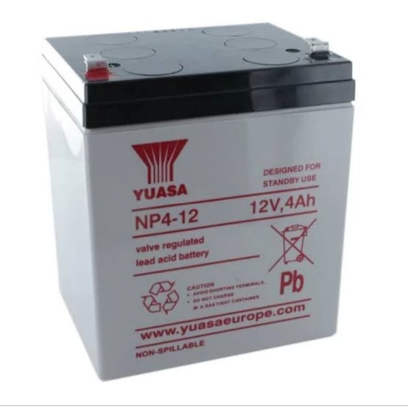 YUASA NP 4-12 AKI KERING BATERAI VRLA 12V 4AH