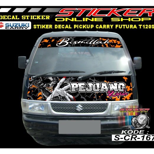 KODE O68E Stiker Decal Kabin depan stiker kap Mobil Pick Up Futura T12SS pejuan rupiah
