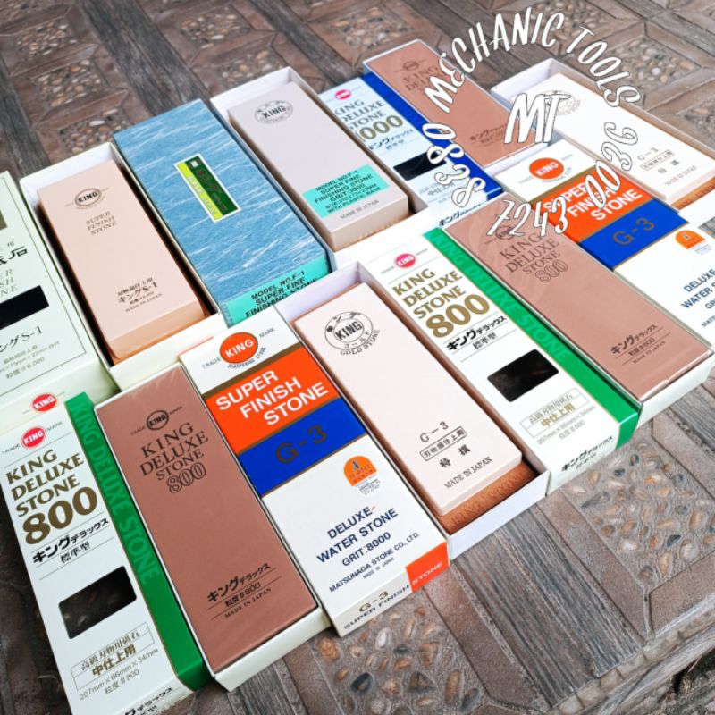 batu asah King Deluxe stone Grit 800 1000 1200 3000 6000 8000 Batu asah sharpening King deluxe stone