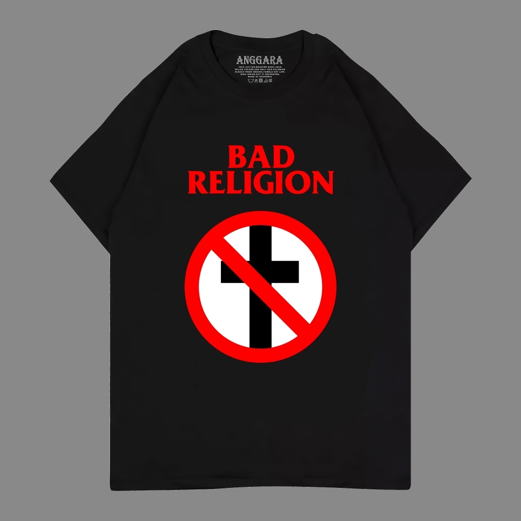 KAOS TSHIRT BAD RELIGION LOS ANGELES IS BURNING TAG FRUIT OF THE LOOM BLACK