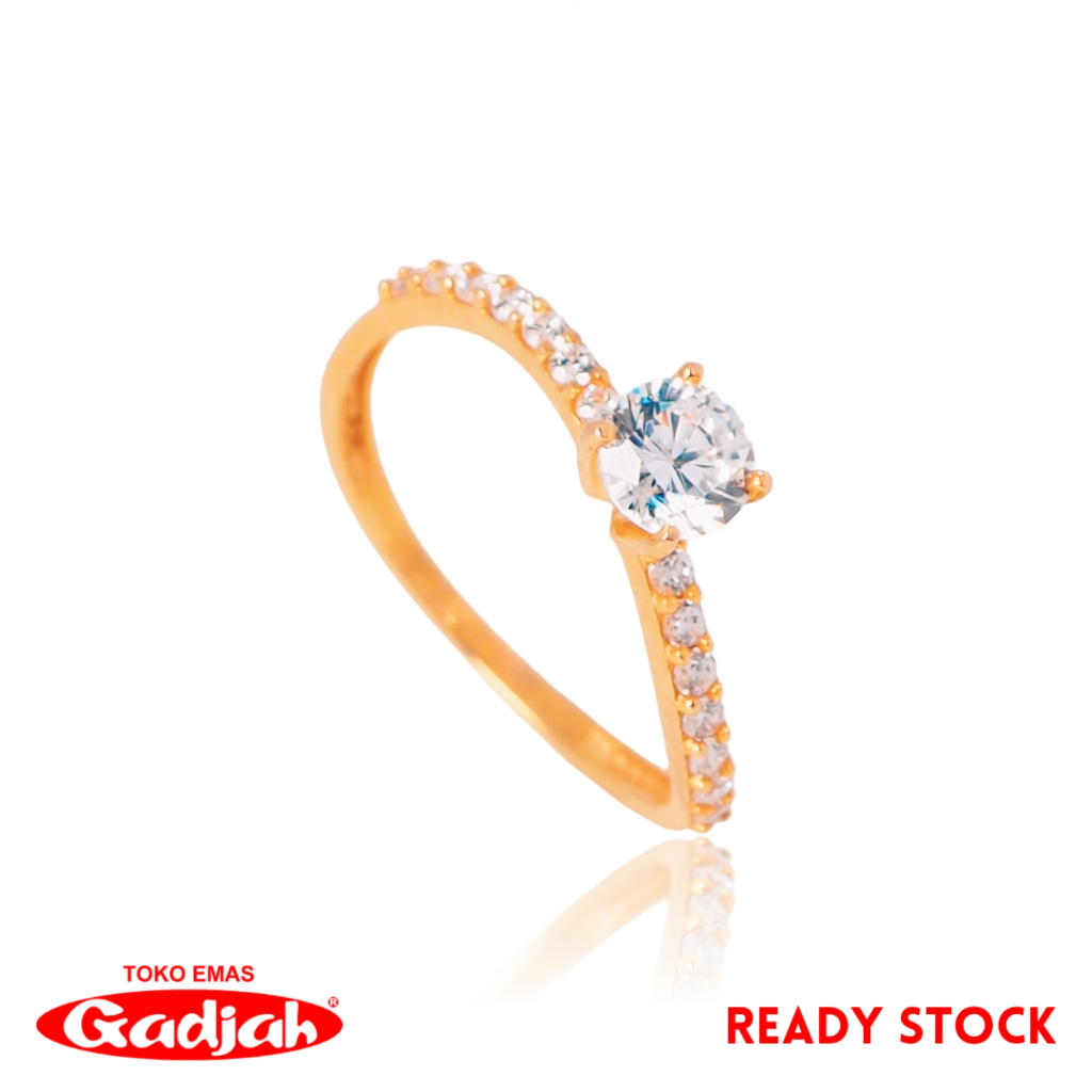 Cincin Emas Solitaire Ombak - Toko Emas Gadjah