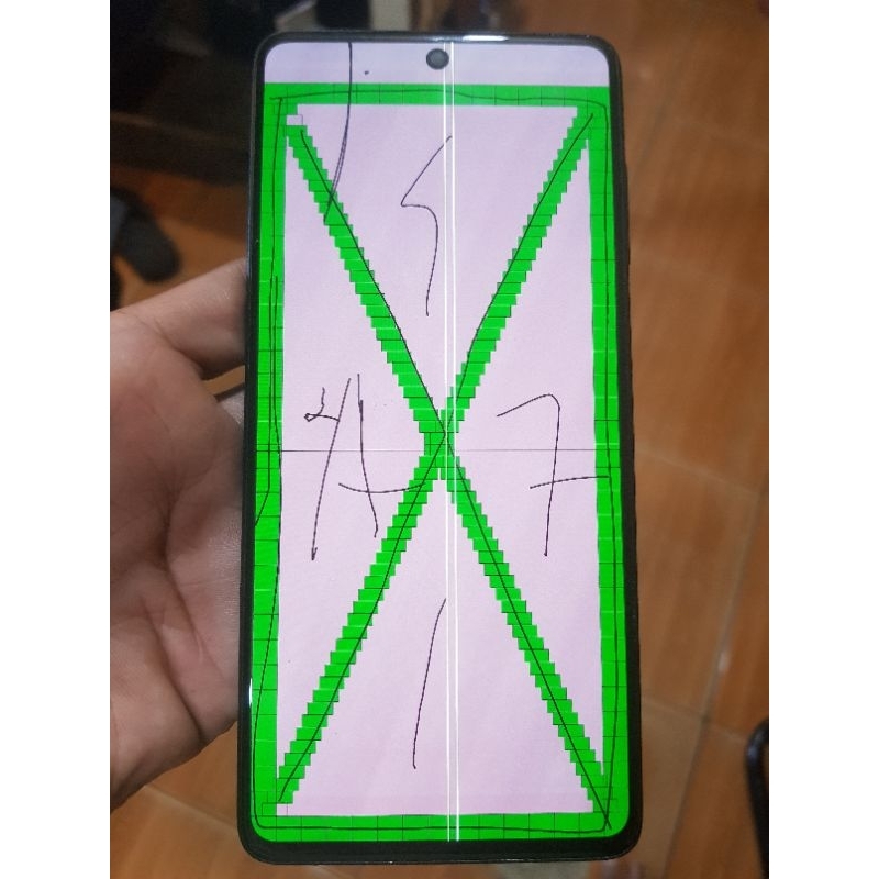 LCD Samsung A71 A715F Super amoled Original Copotan Minus