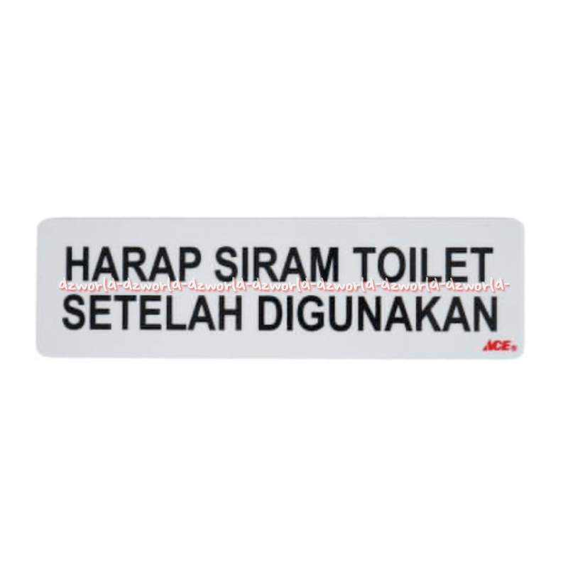 

Krisbow Sticker Anodized Acrilic Harap Siram Toilet Setelah Digunakan Akrilik Warna Putih Stiker Pemberitahuan Ditoilet