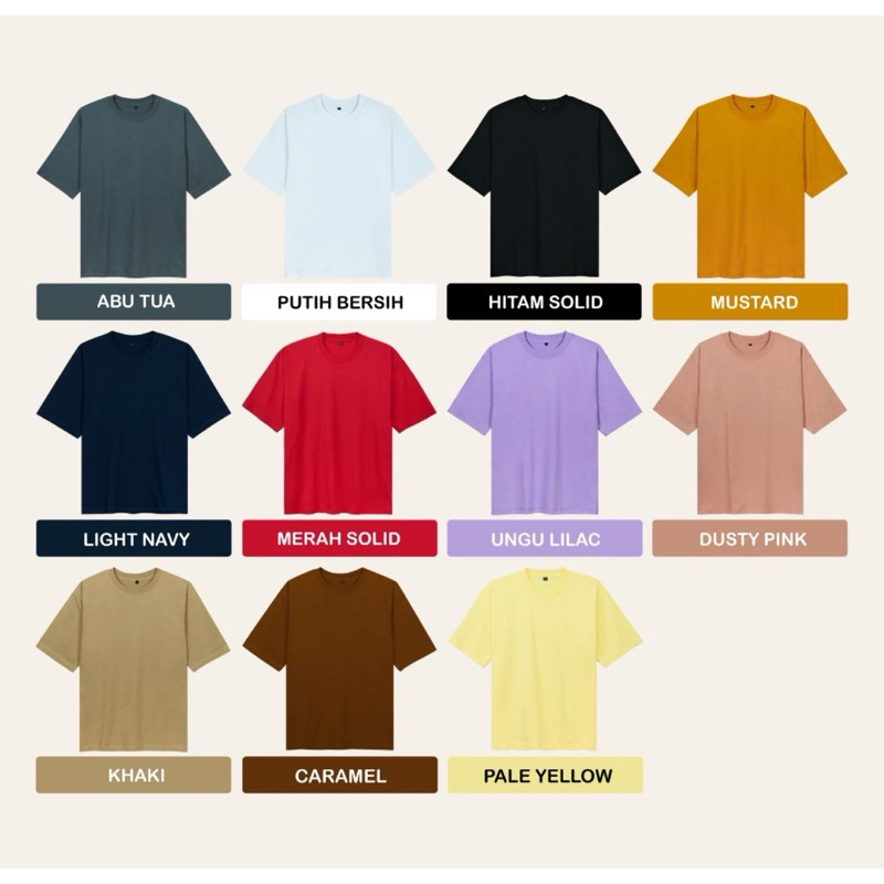 Oversized T-Shirt | Oversized 24s | Baju Polos | Baju Oversized