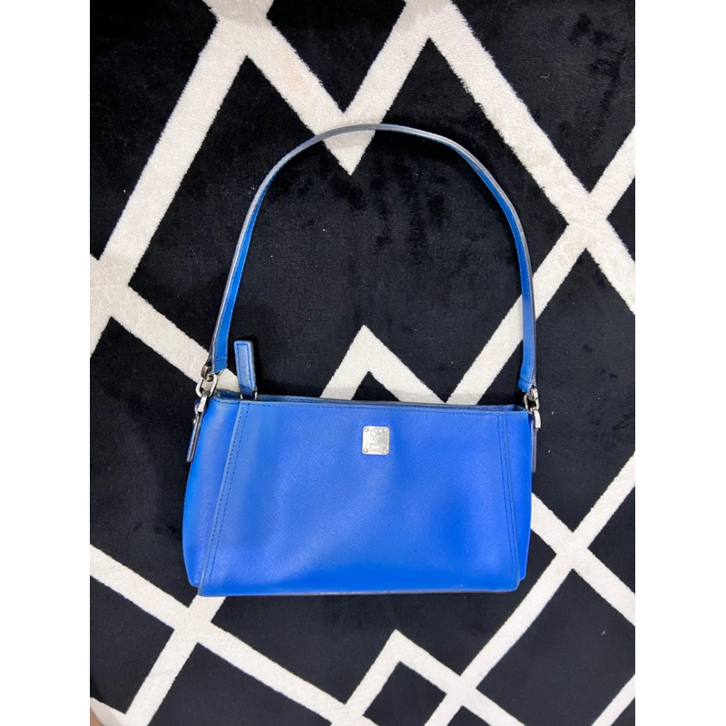Preloved McM shoulder bag blue authentic / original