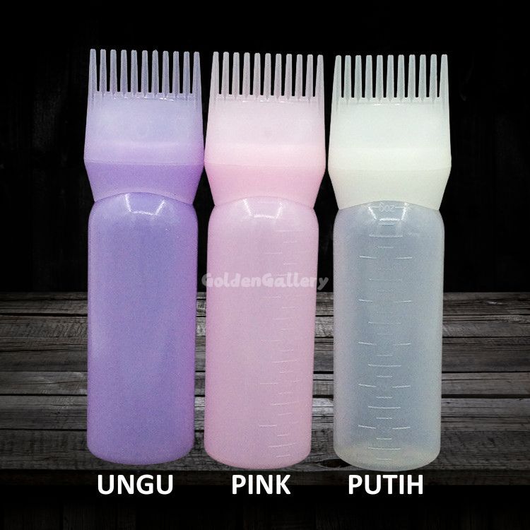 Botol Cat Rambut / Botol Pewarna Rambut / Alat Cat Rambut / Aplikator Cat Sisir / Botol Sisir Salon