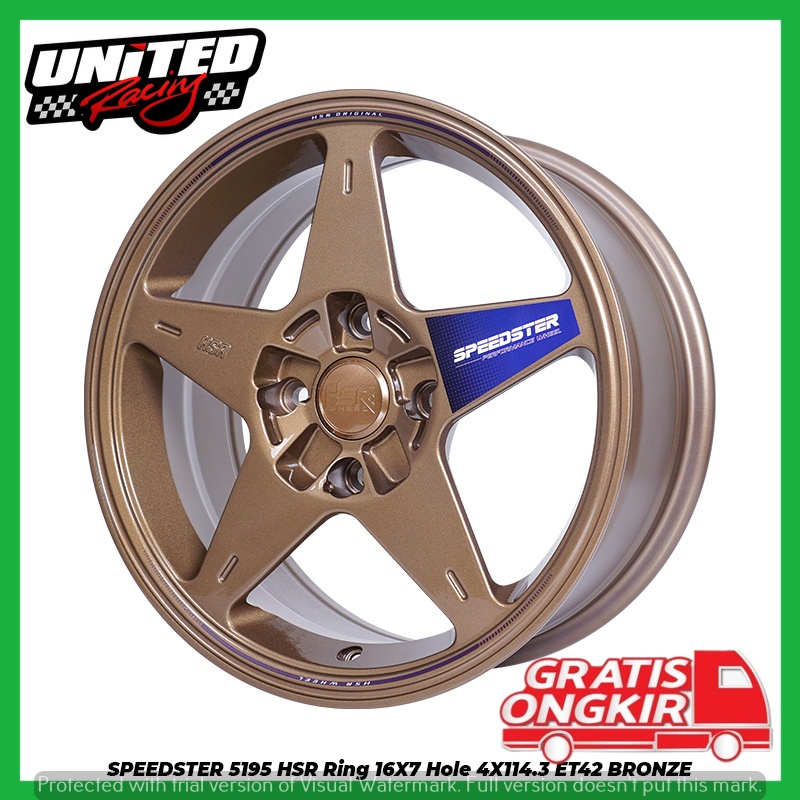 VELG RACING BINTANG RING 16 MOBIL ACCORD MAESTRO GALANT KIJANG R16 PELEK PALANG BRONZE 4X114,3
