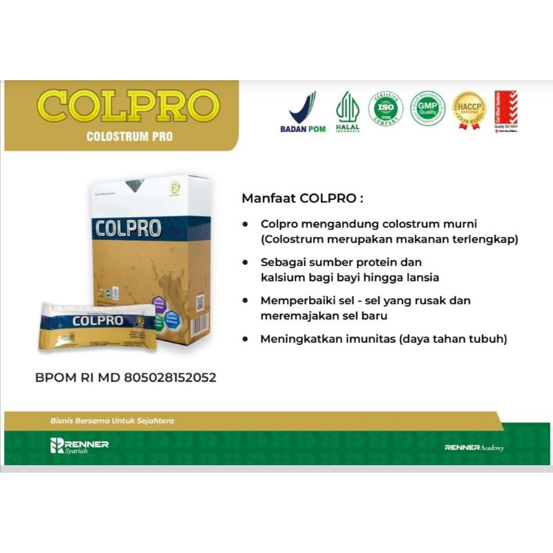 

ORIGINAL AGEN RESMI COLPRO SUSU BUBUK 1BOX 6 SASET IZIN BPOM