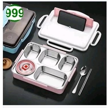 LUNCH BOX #263 • LUNCH BOX SEKAT 5 + TAS STAINLESS STEEL SUS 304 • LUNCH BOX • KOTAK BEKAL 5 SEKAT