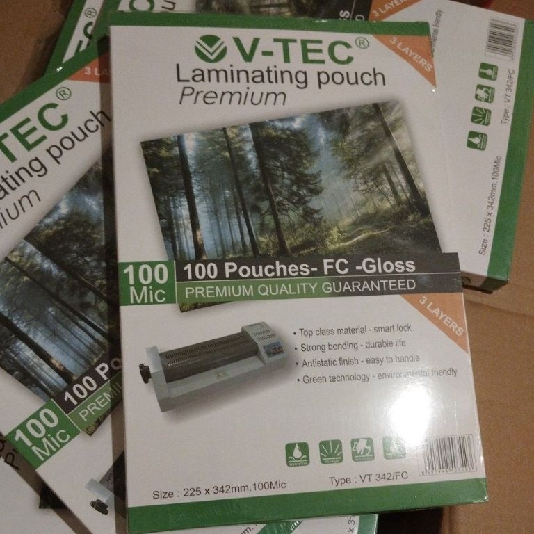 

KODE F54P PLASTIK LAMINATING V TEC A4 F4 A3
