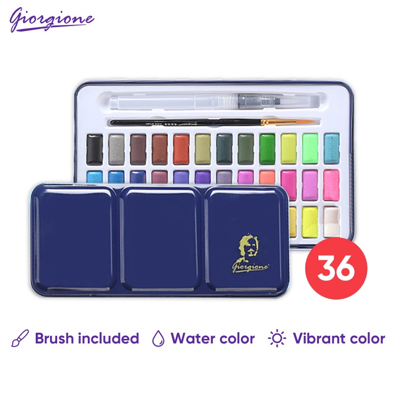 

KODE Y26B Giorgione Solid Cat Air Free Brush 122436 Warna Iron Box GWS