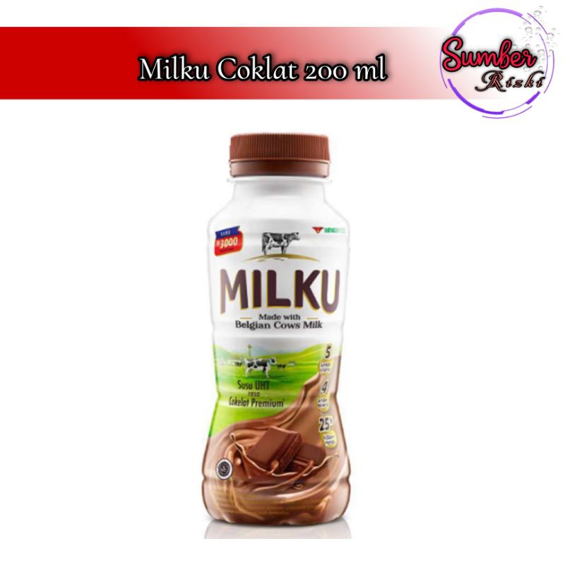 

Milku 200ml Rasa Coklat Susu UHT