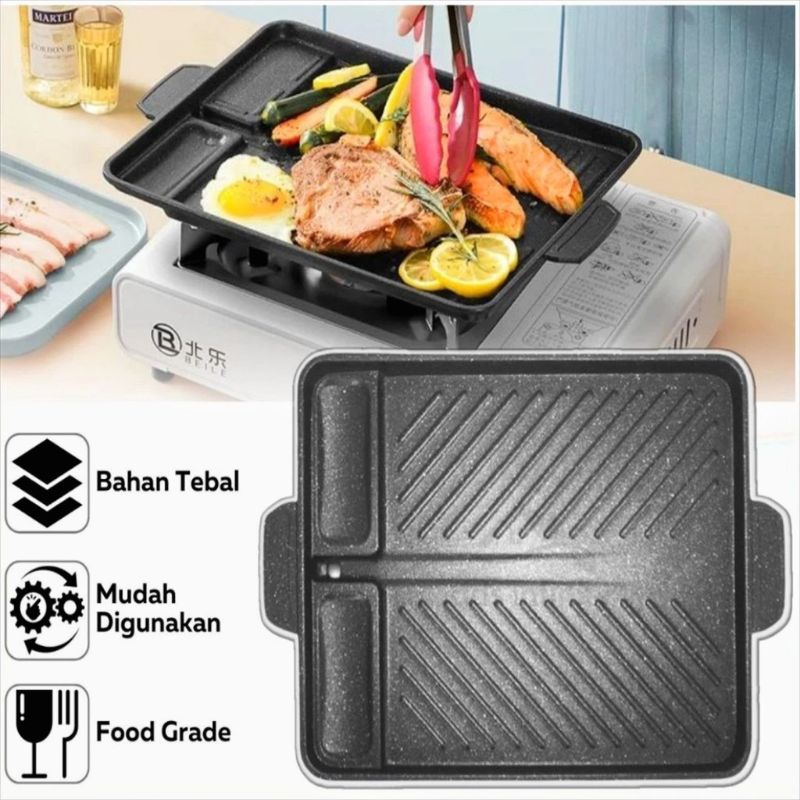 GRILL PAN KOREAN BBQ TD MULTI ROSTER PAN ANTI LENGKET