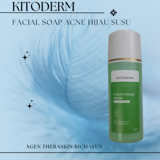 kitoderm facial soap acne hijau susu