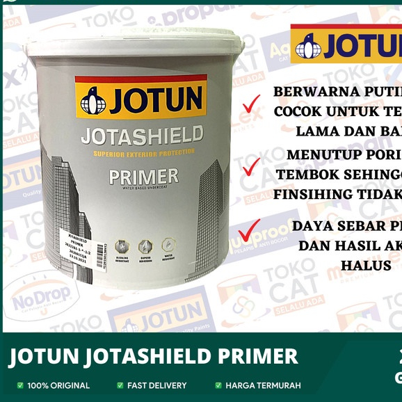 CAT DASAR / ALKALI EXTERIOR JOTUN JOTASHIELD PRIMER WARNA PUTIH 20 LITER