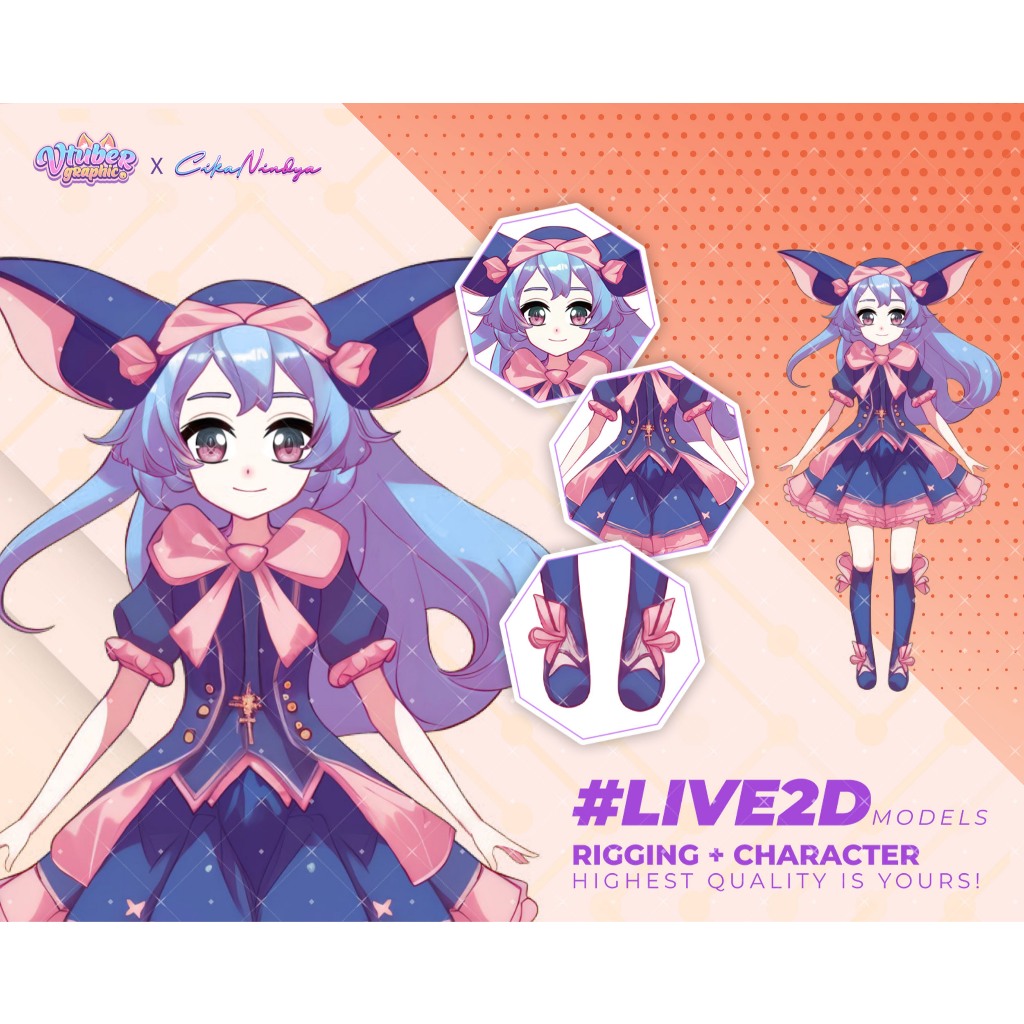 Tingkatkan Kualitas Konten Anda dengan VTuber Live2D Model, Komisi Live2d, VTuber Avatar Modern, Liv