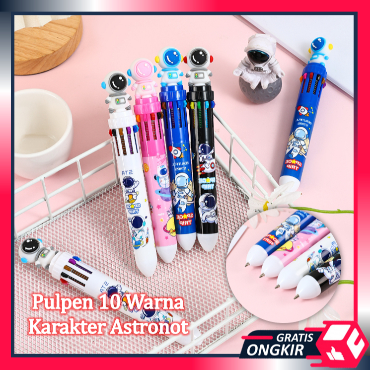 

Gratis Ongkir - S6221 Pulpen 10 Warna Karakter Boneka Astronot / Pulpen Mekanik 10 Warna