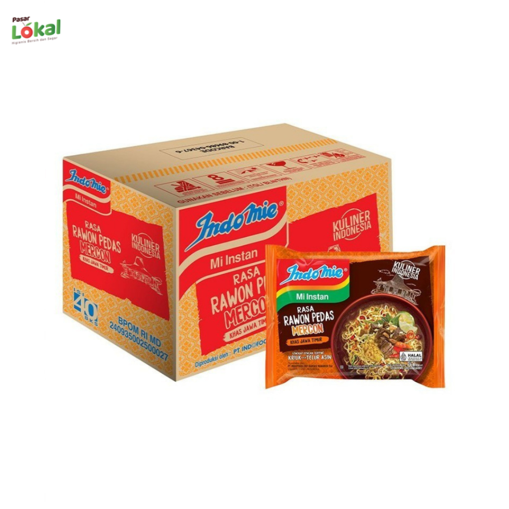 

Mie Instant Indomie Rawon Pedas Mercon